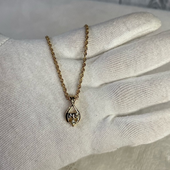 NINA RICCI logo gold plated necklace - Picture 3 of 11